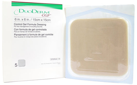 Hydrocolloid Dressing DuoDERM® CGF® Border Foam Backing 4 X 5 Inch Triangle Hydrocolloid