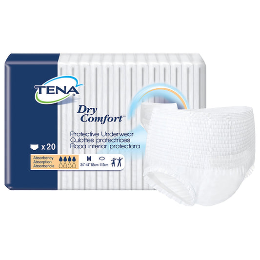 Unisex Adult Absorbent Underwear TENA® Dry Comfort™ Pull On with Tear Away Seams Medium Disposable Moderate Absorbency