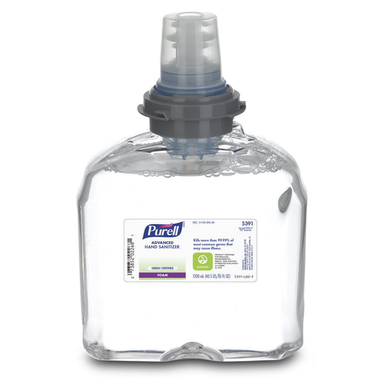 Hand Sanitizer Purell® Advanced 1,200 mL Ethyl Alcohol Foaming Dispenser Refill Bottle