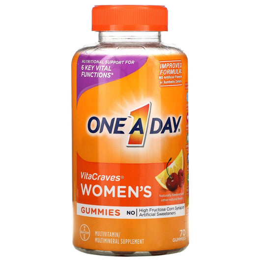 Multivitamin Supplement VitaCraves® Women's Gummy 80 per Bottle Assorted Fruit Flavor