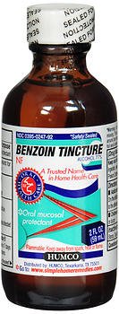Antiseptic Benzoin Tincture Humco™ Topical Liquid 2 oz. Bottle