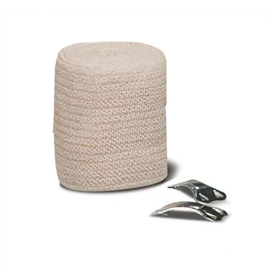 Elastic Bandage REB® LF 2 Inch X 5 Yard Clip Detached Closure Tan NonSterile Standard Compression