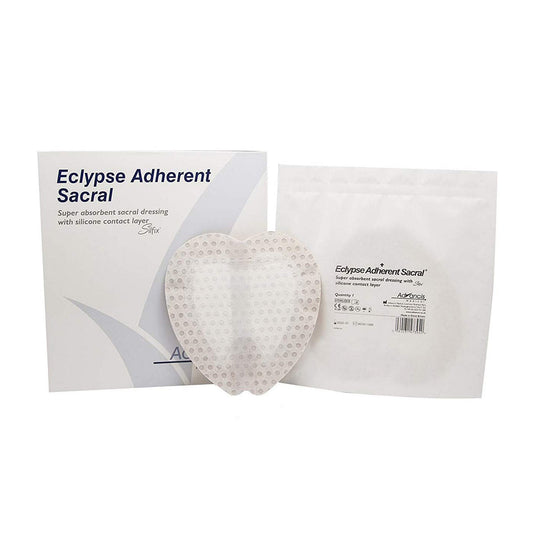 Super Absorbent Dressing Eclypse® Adherent Sacral 8-1/2 X 9 Inch Sacral