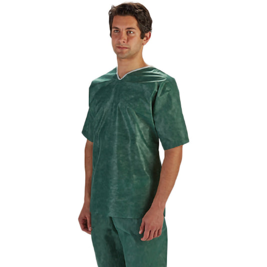 Scrub Shirt Barrier® Small Green 3 Pockets Short Sleeve Unisex