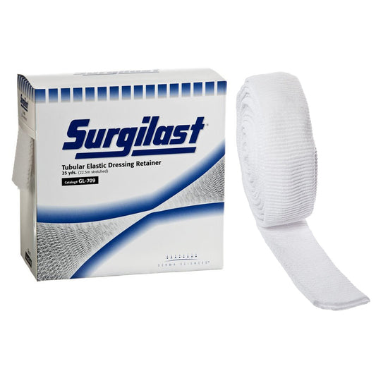 Elastic Net Retainer Dressing Surgilast® Tubular Elastic 25 Yard Size 8 White Medium Chest / Back / Perineum / Axilla NonSterile