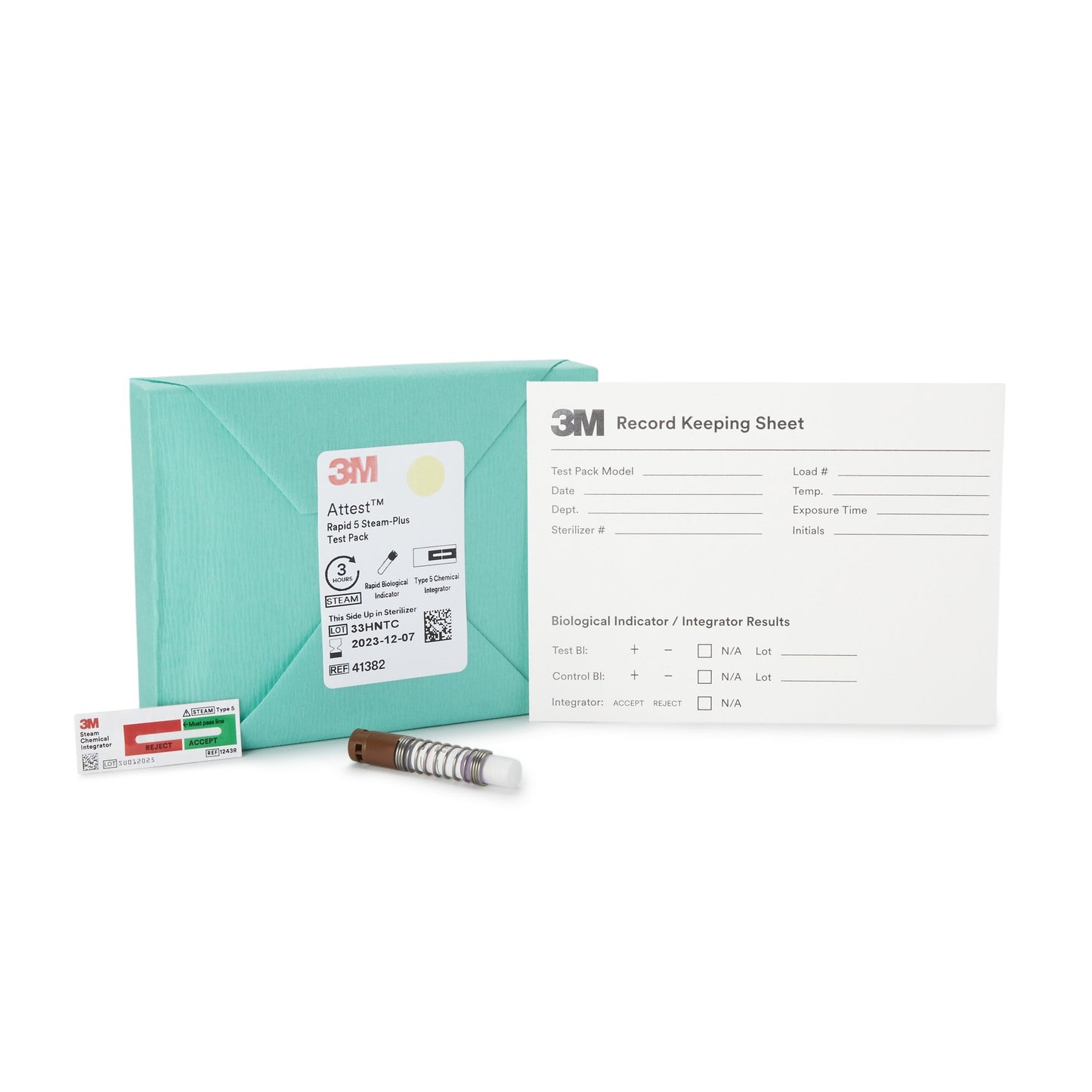 Attest™ Rapid 5 Steam-Plus Sterilization Biological Indicator Pack Steam 2 Inch Length