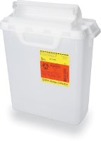 Sharps Container BD™ Pearl Base 12-1/2 H X 10-4/5 W X 6 D Inch Horizontal Entry 2 Gallon