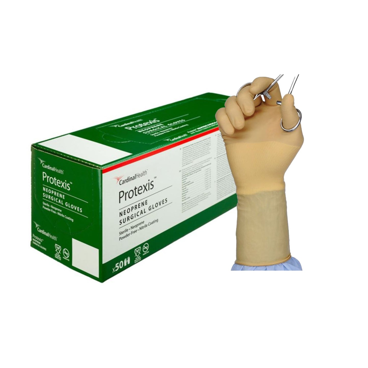 Surgical Glove Protexis™ (formerly Duraprene™ Plus ) Size 6.5 Sterile Polychloroprene Standard Cuff Length Smooth Ivory Chemo Tested