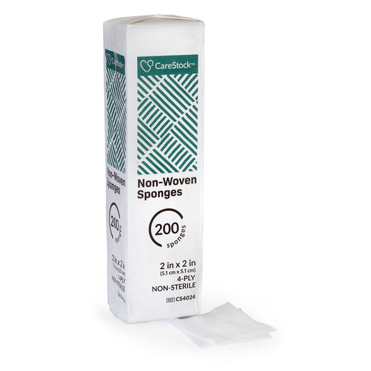 Gauze Sponge CareStock™ 2 X 2 Inch 4-Ply NonSterile 200 per Pack