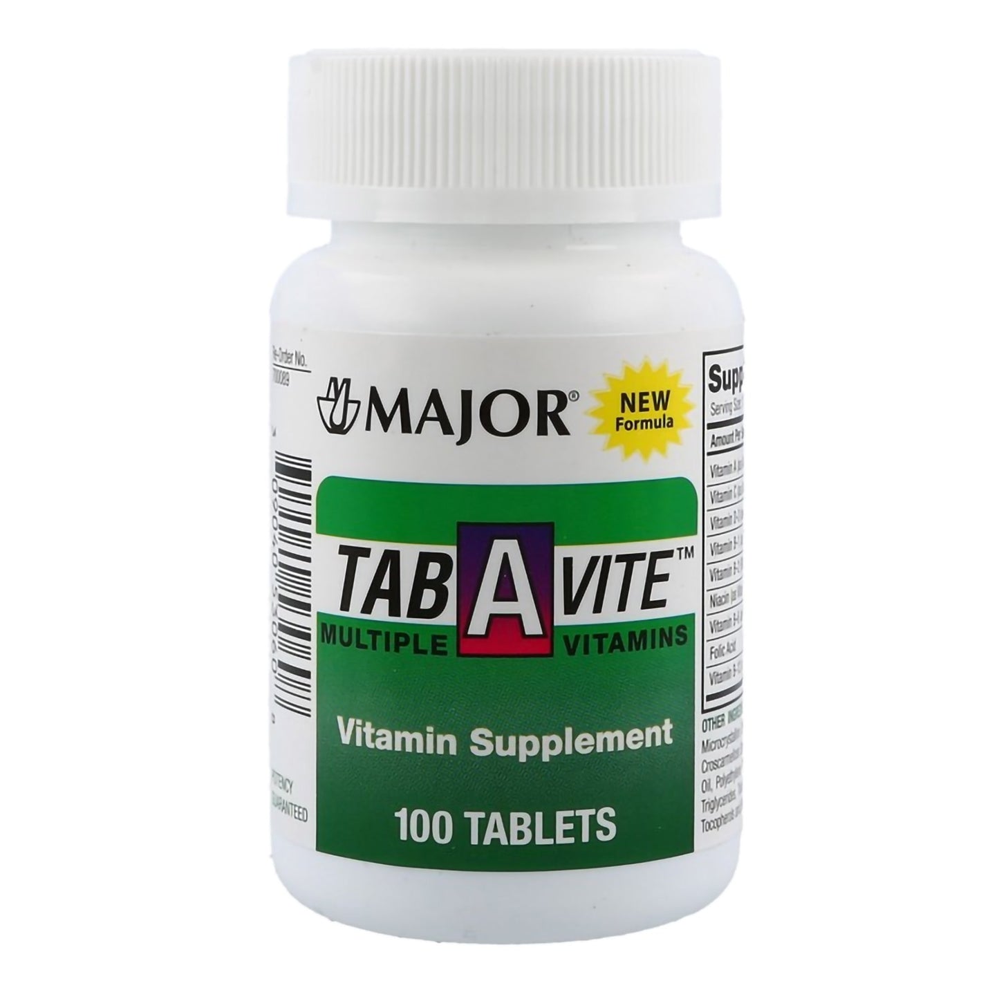 Multivitamin Supplement Major® Tab-A-Vite™ Vitamin A / Beta Carotene 3,000 IU - 400 IU Strength Tablet 100 per Box