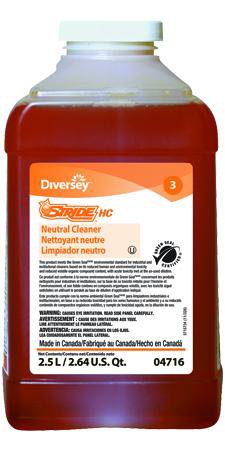 Floor Cleaner Diversey™ Stride® Liquid 2.5 Liter Bottle Citrus Scent Manual Pour