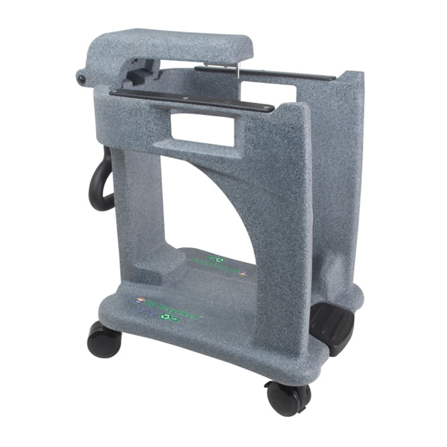 Sharps Container Floor Cart / Trolley Recykleen™ Plastic Foot Operated Non-Locking