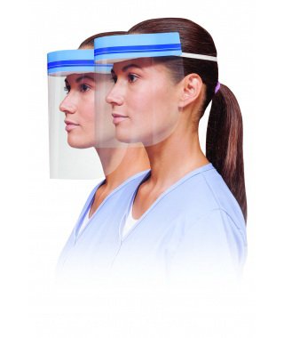 Wraparound Face Shield Crosstex® One Size Fits Most Full Length Anti-fog Disposable NonSterile