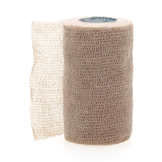 Cohesive Bandage Co-Flex®·Med 4 Inch X 5 Yard Self-Adherent Closure Beige NonSterile 16 lbs. Tensile Strength