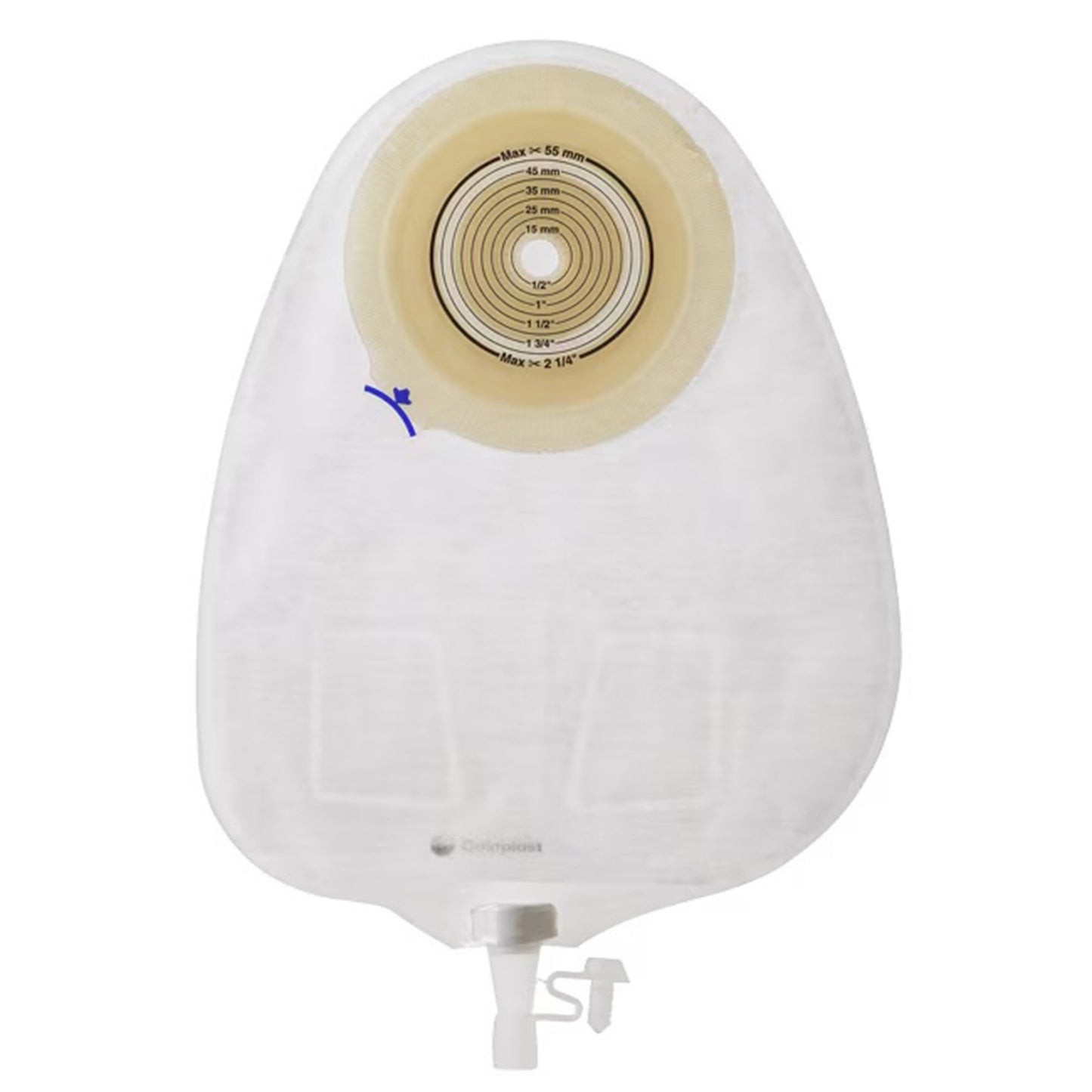 Urostomy Pouch Assura® New Generation One-Piece System 10-3/4 Inch Length, Maxi Flat, Trim to Fit 3/8 to 2-1/4 Inch Stoma Drainable