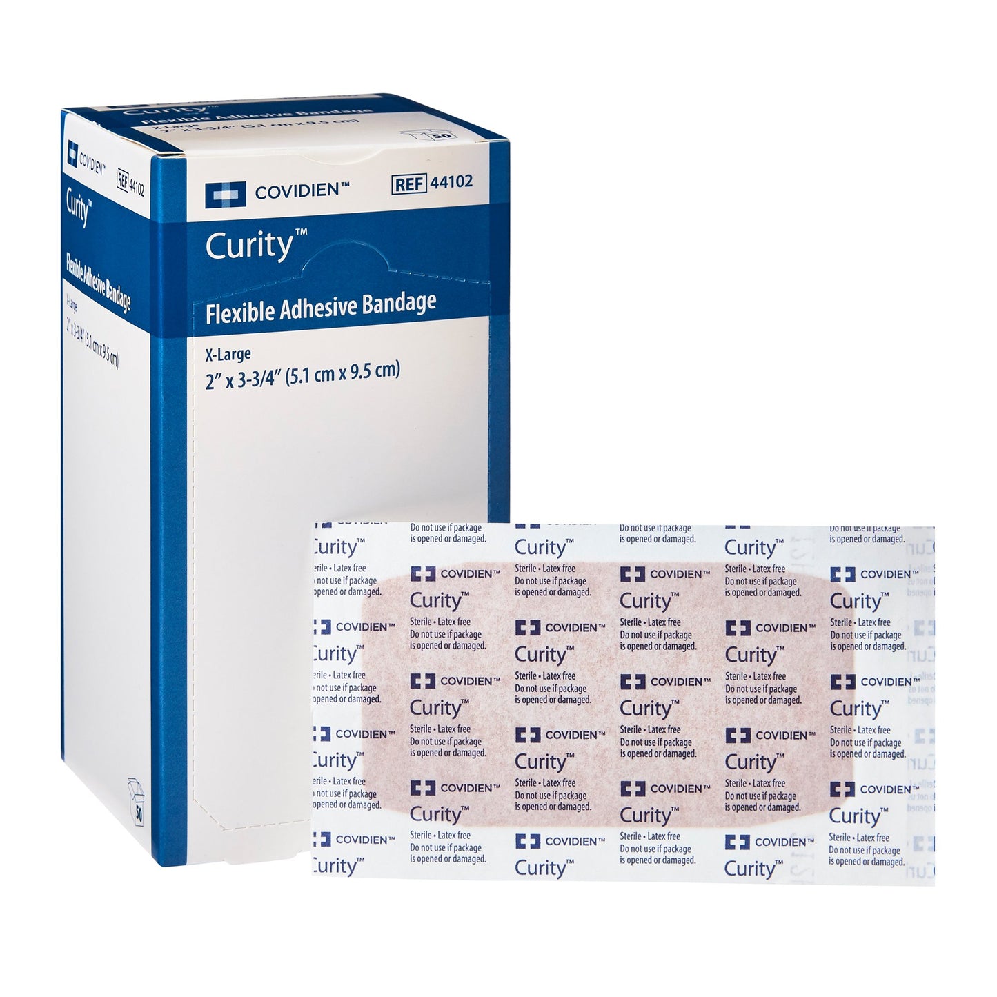 Adhesive Strip Curity™ Fabric Tan 2 X 3-1/4 Inch Sterile