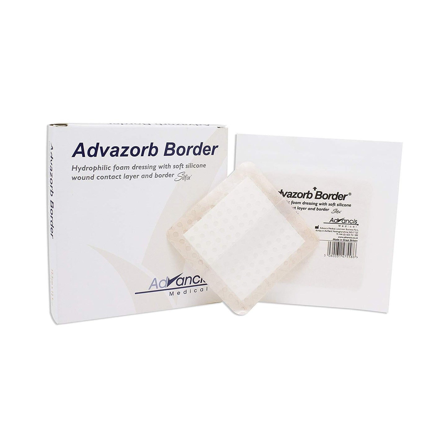 Foam Dressing Advazorb Border® 6 X 6 Inch With Border Waterproof Backing Silicone Face and Border Square Sterile