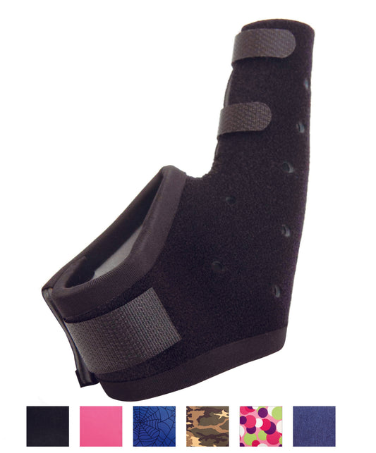 Thumb Brace Exos® Extended Short Thumb Spica™ Adult Small Hook and Loop Strap Closure Left Hand Black