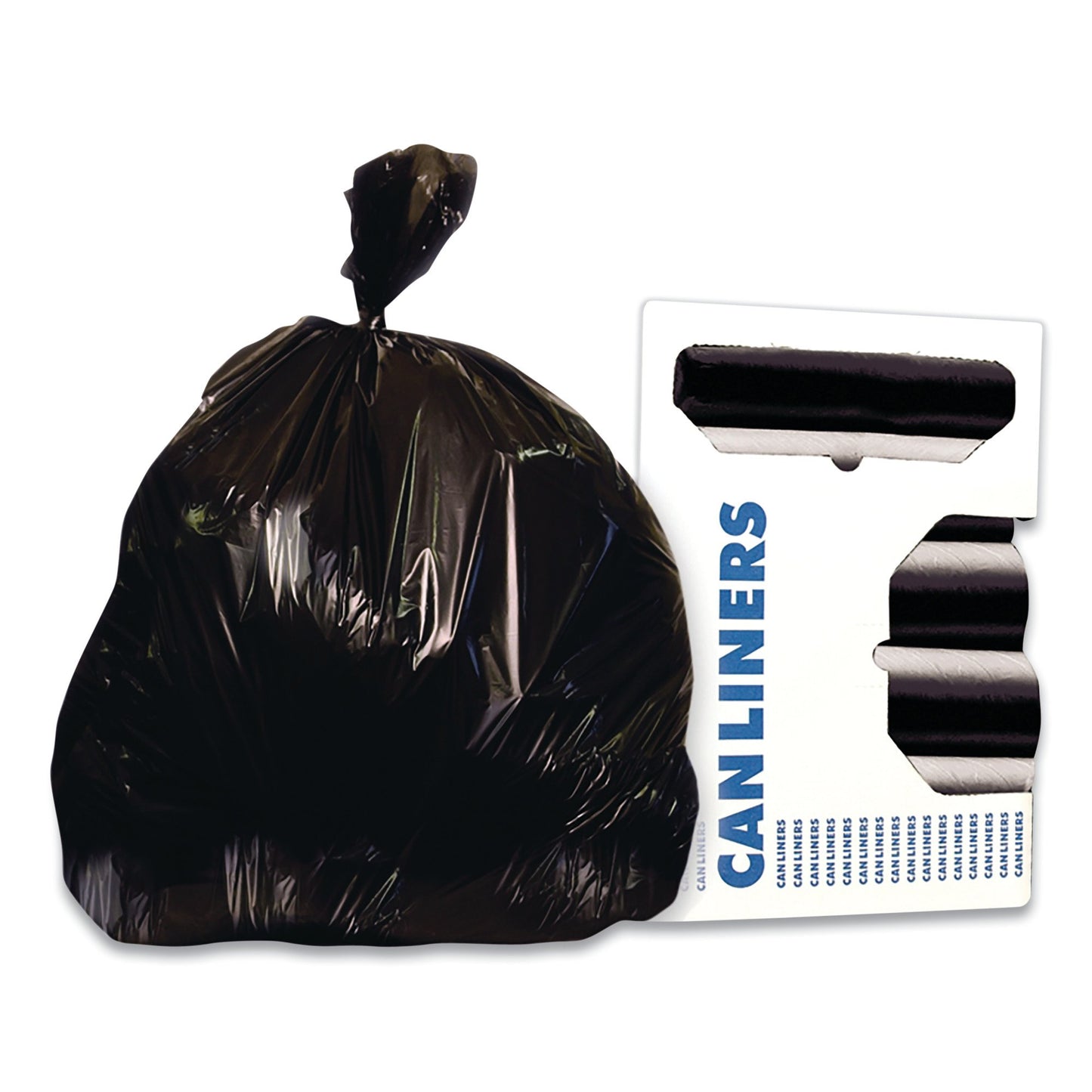 Trash Bag Boardwalk® 56 gal. Gray LLDPE 1.1 mil 43 X 47 Inch Star Seal Bottom Coreless Roll