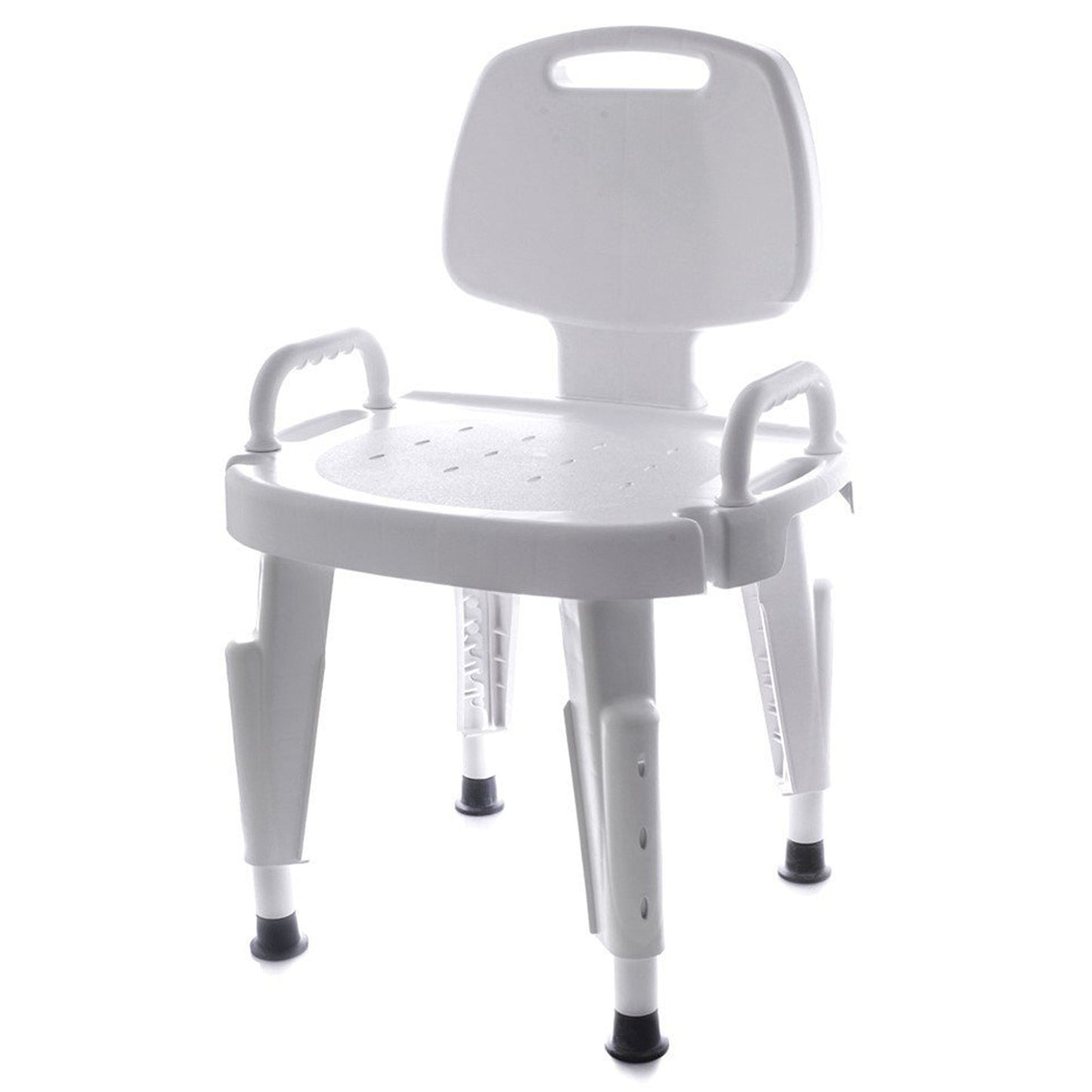 Bath Bench Maddak Removable Arms Plastic Frame Removable Backrest 17 Inch Seat Width 300 lbs. Weight Capacity