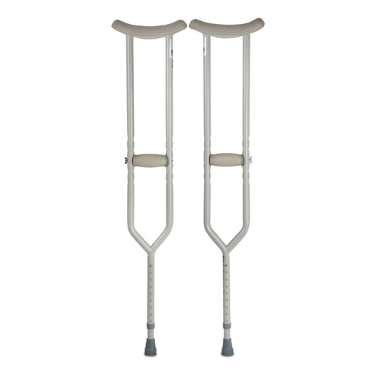 Bariatric Underarm Crutches McKesson Adult 5 Foot 2 Inch to 5 Foot 10 Inch User Height Steel Frame 500 lbs. Weight Capacity