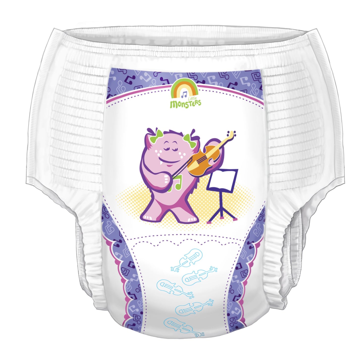 Female Toddler Training Pants Cardinal Health™ Wings™ Pull On with Tear Away Seams Size 4T to 5T Disposable Heavy Absorbency