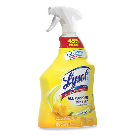 Surface Disinfectant Cleaner Lysol® All Purpose Trigger Spray Liquid 32 oz. Bottle Lemon Breeze Scent NonSterile