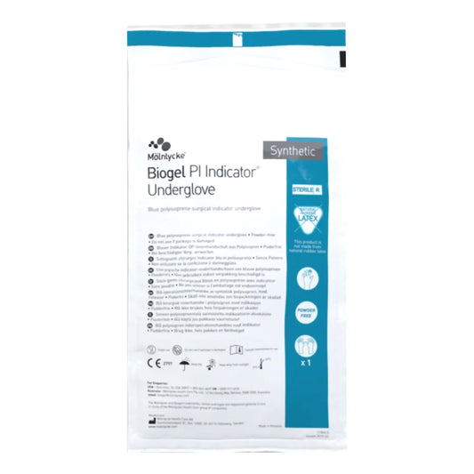 Surgical Underglove Biogel® PI Indicator® Underglove Size 8 Sterile Polyisoprene Standard Cuff Length Smooth Blue Chemo Tested