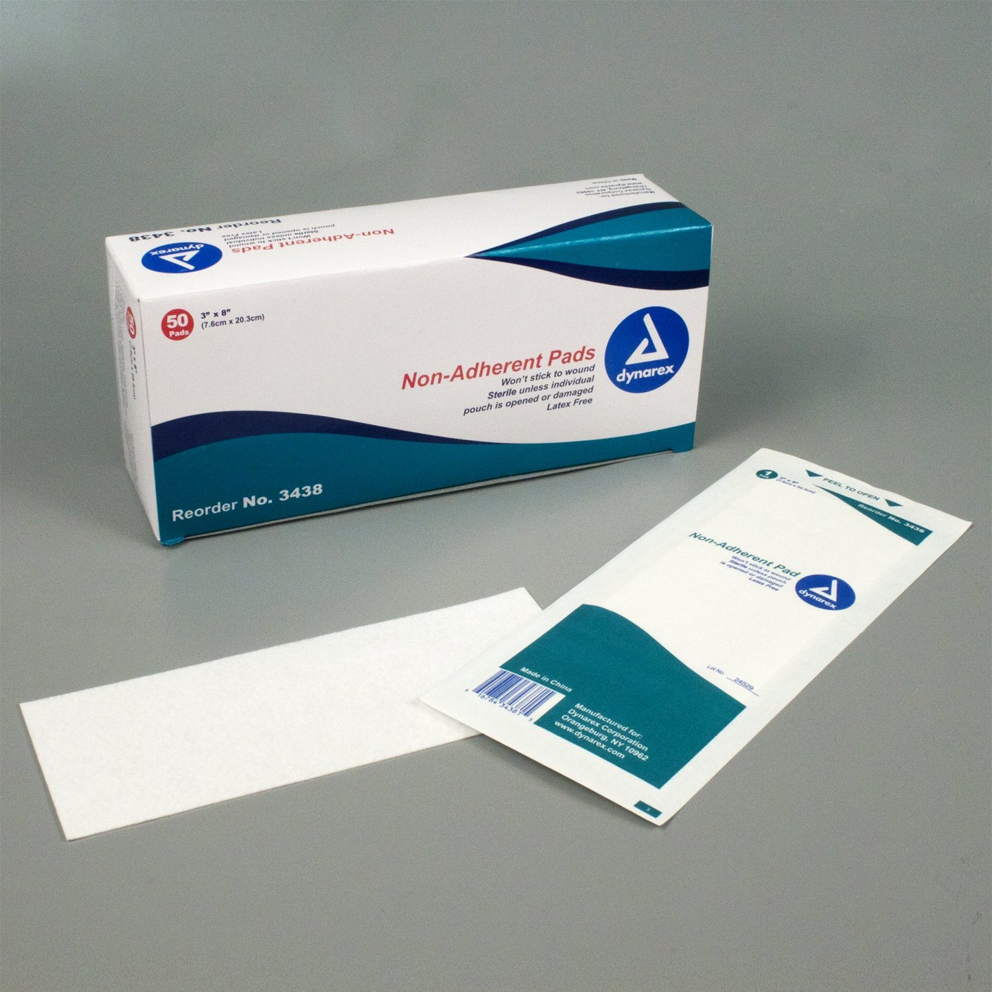Non-Adherent Dressing Dynarex® 3 X 8 Inch Sterile 50 per Pack