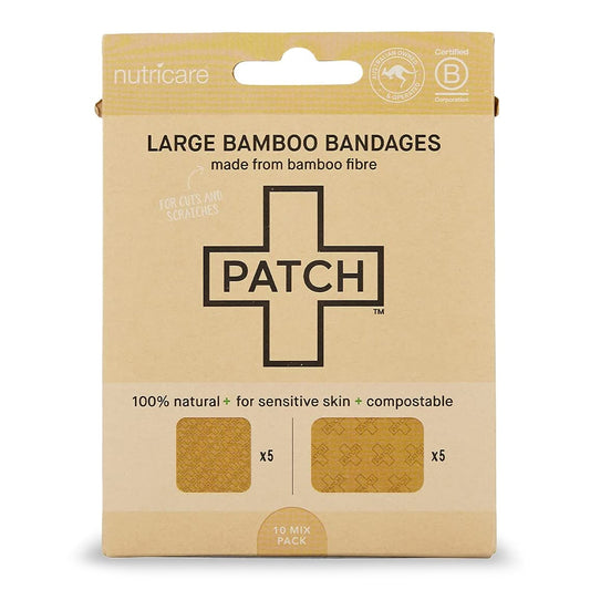 Adhesive Strip Patch™ Bamboo Tan 2 X 3 Inch / 3 X 3 Inch Sterile