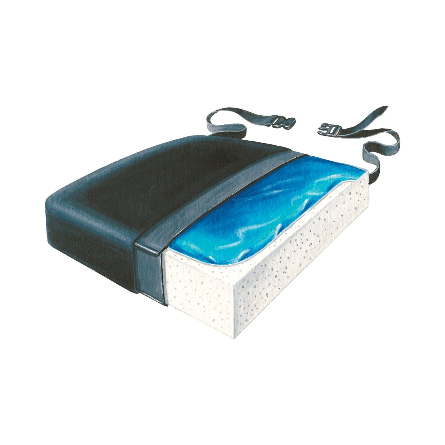 Seat Cushion Skil-Care™ 18 W X 16 L X 2-1/2 D Inch Foam / Gel