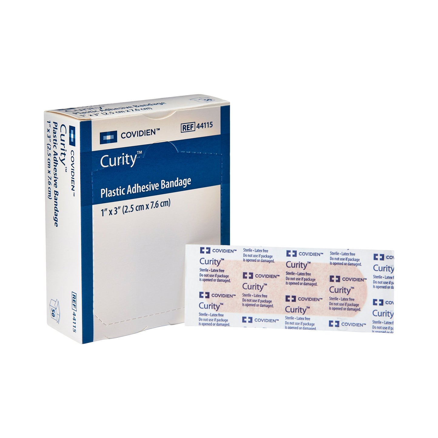 Adhesive Strip Curity™ Plastic Tan 1 X 3 Inch Sterile