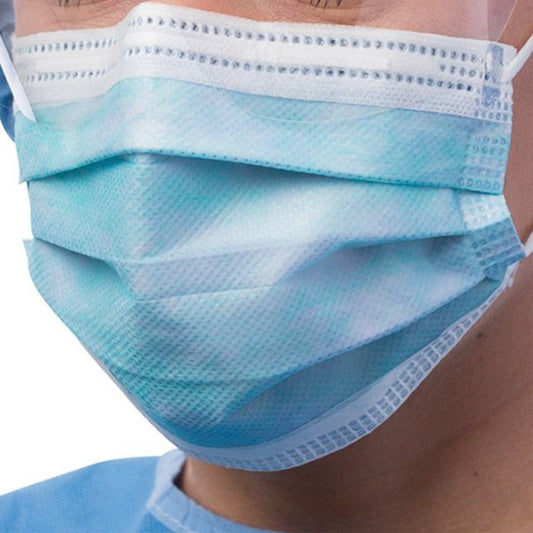 Procedure Mask Cardinal Health™ Anti-fog Foam ASTM Level 3 Earloops One Size Fits Most