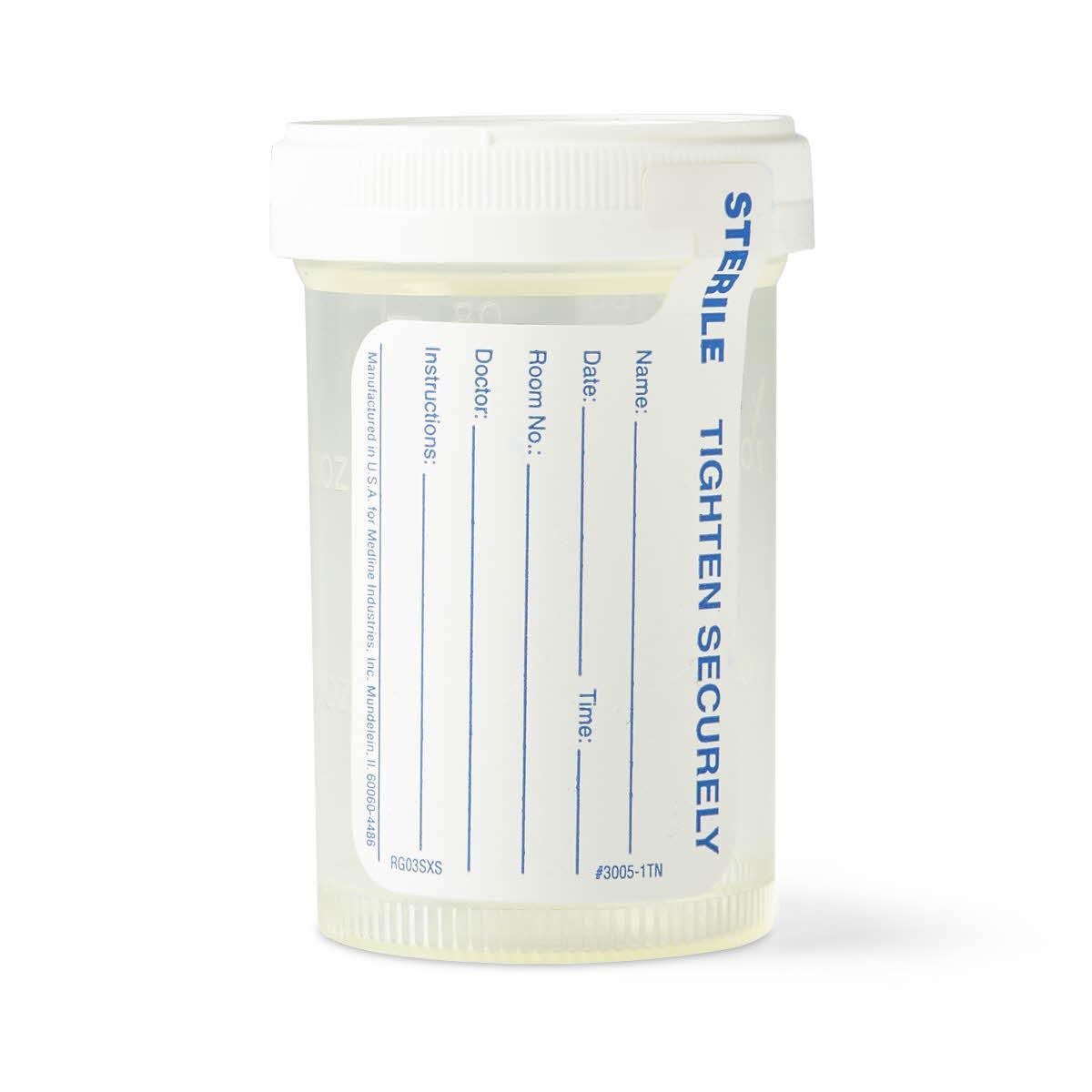 Specimen Container for Pneumatic Tube Systems Click-N-Close 90 mL (3 oz.) Screw Cap Patient Information Sterile Fluid Path