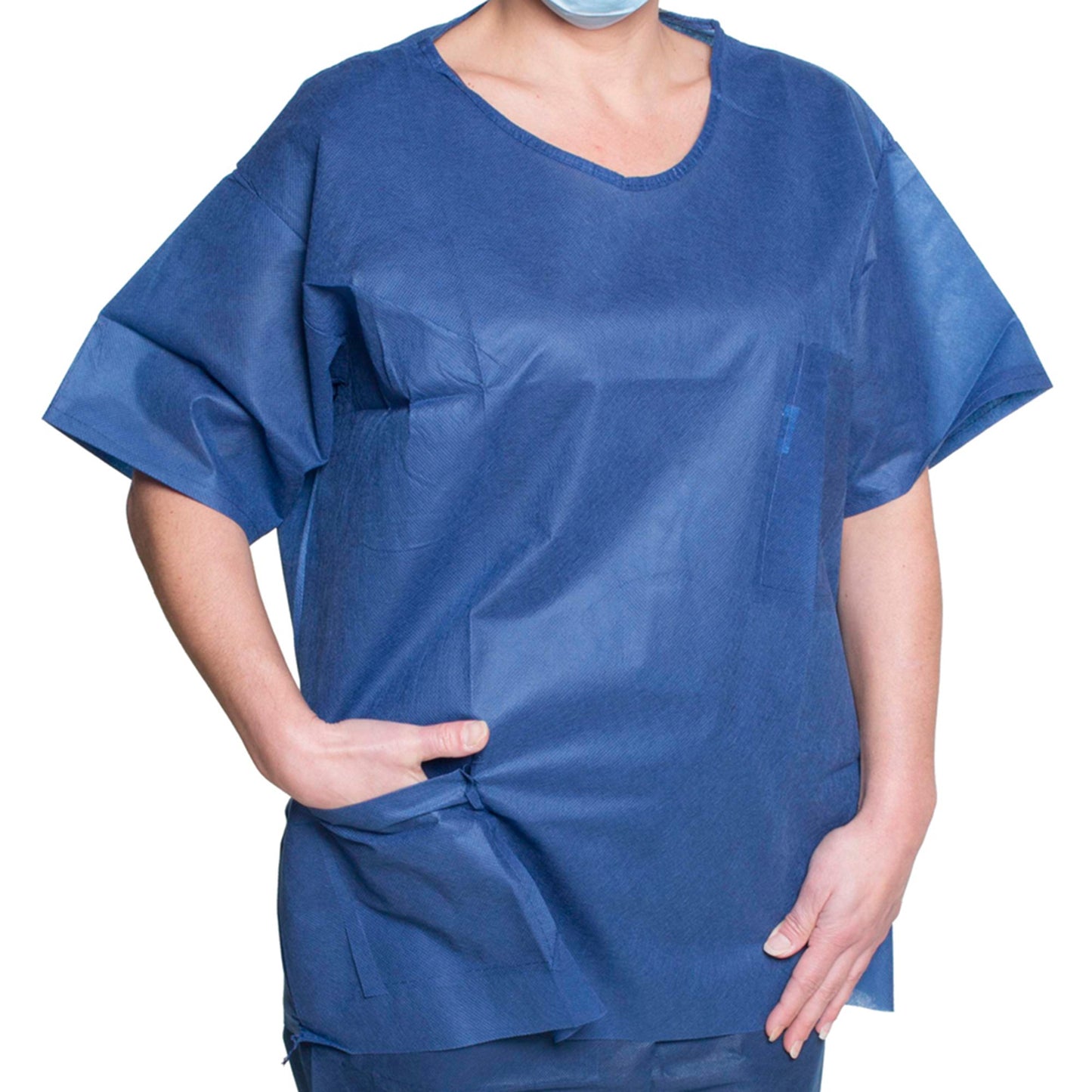 Scrub Shirt Dukal X-Large Dark Blue 2 Pockets Short Sleeve Unisex