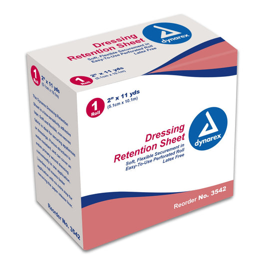 Water Resistant Dressing Retention Tape without Liner Dynarex® White 2 Inch X 11 Yard Nonwoven / Adhesive NonSterile