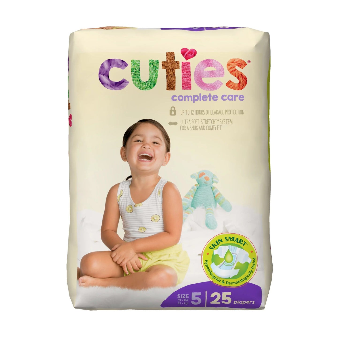 Unisex Baby Diaper Cuties® Complete Care Size 5 Disposable Heavy Absorbency