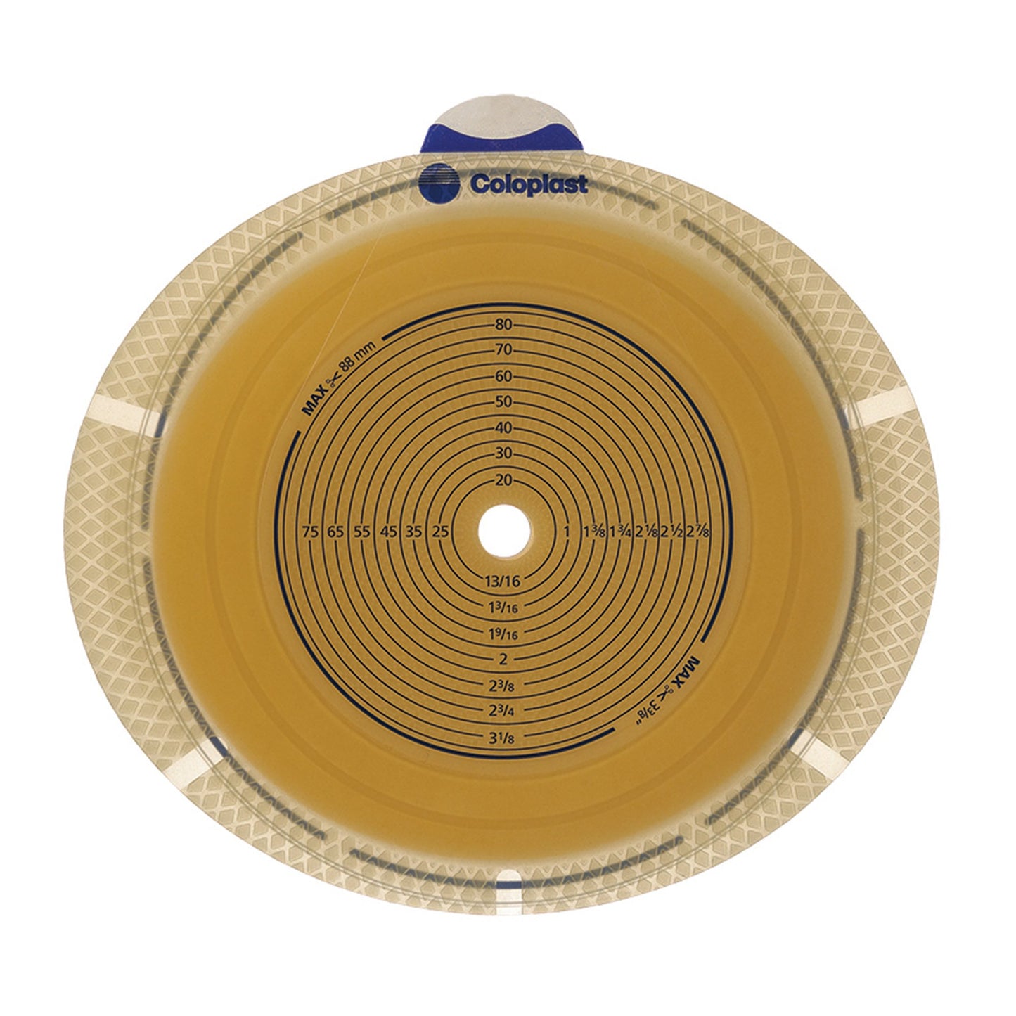 Ostomy Barrier Sensura® Flex Trim to Fit, Standard Wear Double Layer Adhesive 90 mm Flange Gray Code System 3/8 to 3-1/2 Inch Opening