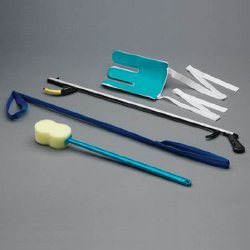 ADL Hip / Knee Equipment Kit SammonsPreston® Hip Kit 9 Reacher - 32 Inch Length / Leg Lifter - 41 Inch Length