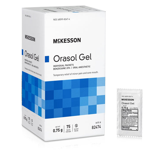 Oral Pain Relief McKesson 20% Strength Benzocaine Oral Gel 0.75 Gram