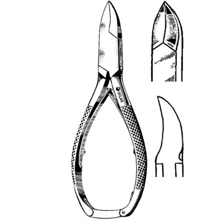 Nail Nipper Concave Jaw 5-1/2 Inch Length German Stainless Steel