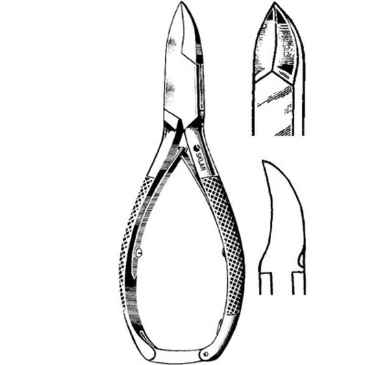 Nail Nipper Concave Jaw 5-1/2 Inch Length German Stainless Steel
