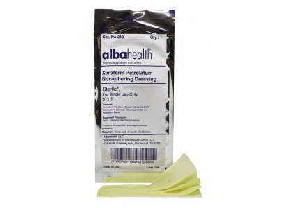 Xeroform Petrolatum Impregnated Dressing Xeroform™ Rectangle 5 X 9 Inch Sterile