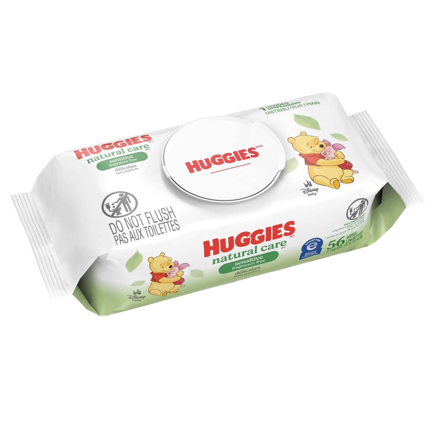 Baby Wipe Huggies® Natural Care® Soft Pack Unscented 56 Count