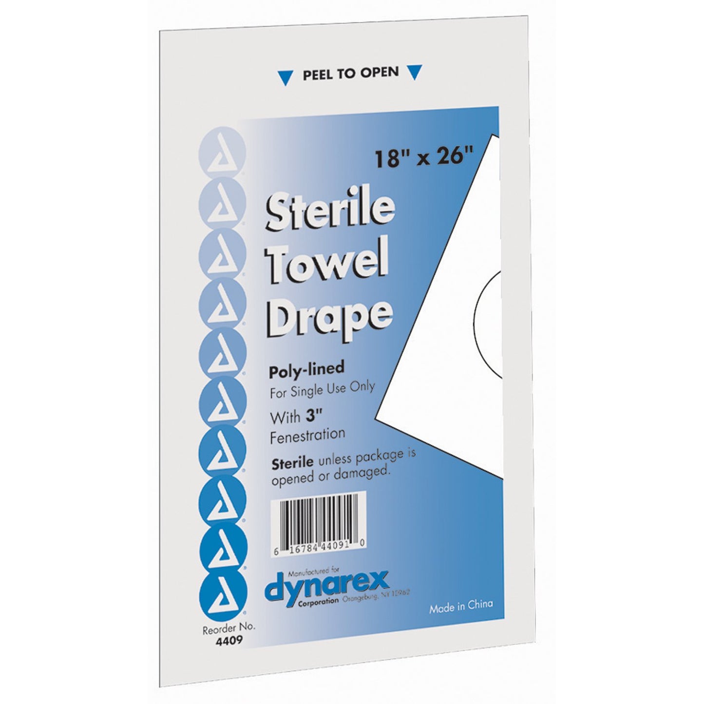 General Purpose Drape Dynarex® Poly Lined Towel Drape 18 W X 26 L Inch Sterile
