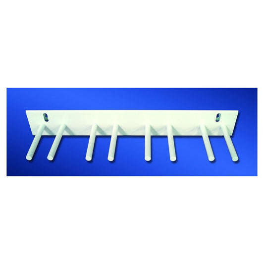 X-Ray Apron Peg Rack Wall Mounted 8 Pegs White