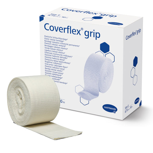 Elastic Tubular Support Bandage Coverflex® grip 3.4 Inch X 11 Yard Pull On Tan NonSterile Size E Standard Compression