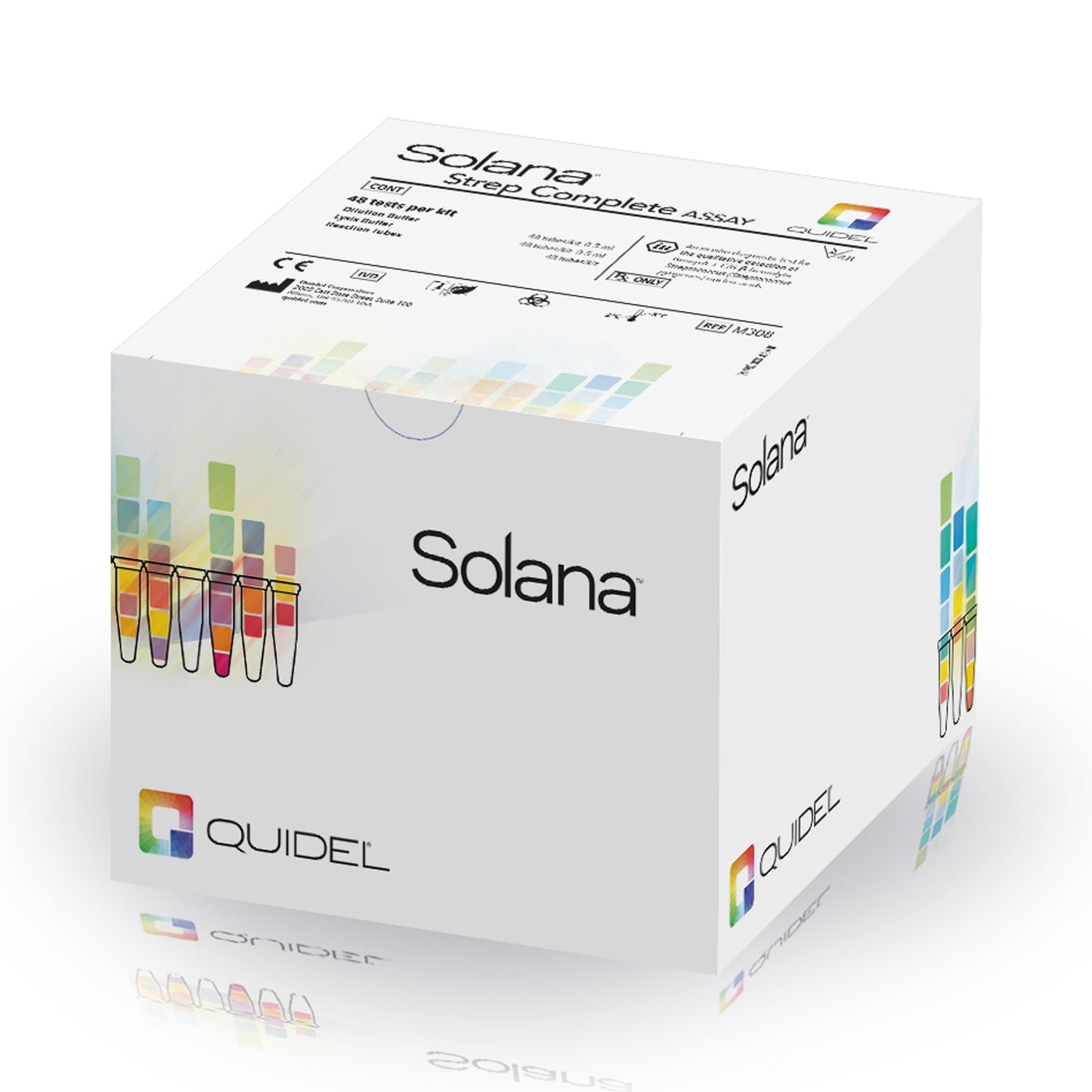 Respiratory Test Kit Solana® Strep Complete Group A B-hemolytic Streptococcus and Pyogenic Group C/G Strep 48 Tests CLIA Non-Waived