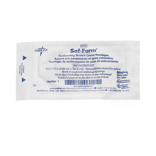 Conforming Bandage Medline 3 X 75 Inch 1-Ply Sterile 1 per Pack