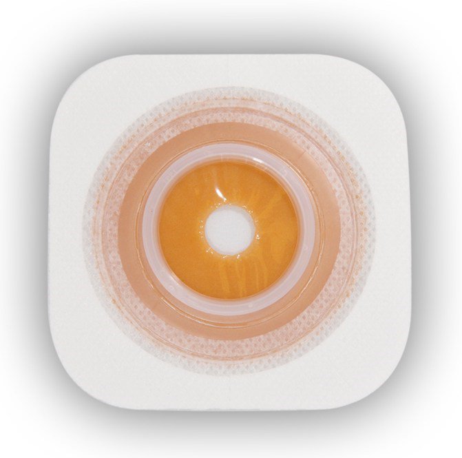 Pediatric Ostomy Barrier Little Ones® Sur-Fit Natura® Trim to Fit, Standard Wear Stomahesive® Adhesive 1-3/4 Inch Flange Sur-Fit® Natura® System Hydrocolloid 1 to 1-1/4 Inch Opening 4 X 4 Inch